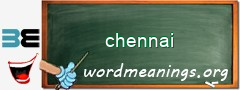 WordMeaning blackboard for chennai